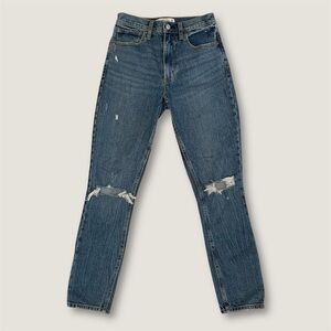 Abercrombie The Skinny High Rise Distressed Jeans Size 25